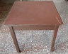 Stolek dřevěný barvený na hnědo (Wooden table painted brown) 800x800x770